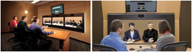 Halo telepresence sought to provide a more immersive, real-life telecommunication interaction.